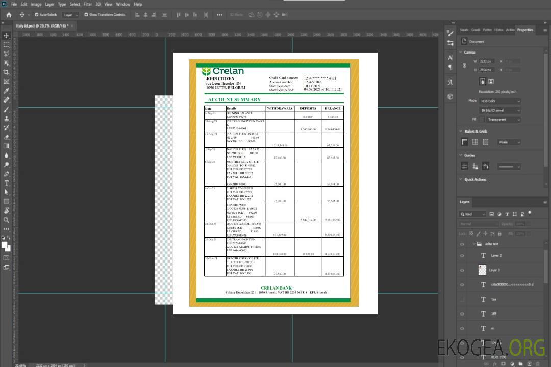 Belgique Crelan template